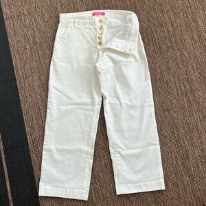 NWOT Lilly Pulitzer White Denim Crop, size 4